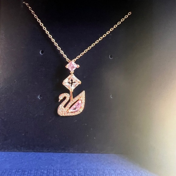 Swarovski Dazzling Swan Collection Rose Gold Necklace - Picture 11 of 11